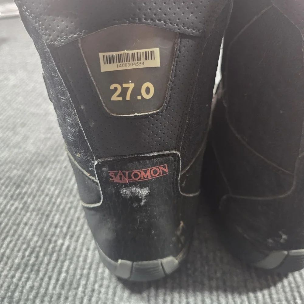 Salomon Savage Snowboard Boots Mens 27.0 US 9 Black Rubber Sole Freestyle